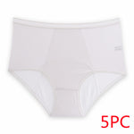 Breathable health safety pants in white color, designed for comfort and support, sold in a 5-piece pack.