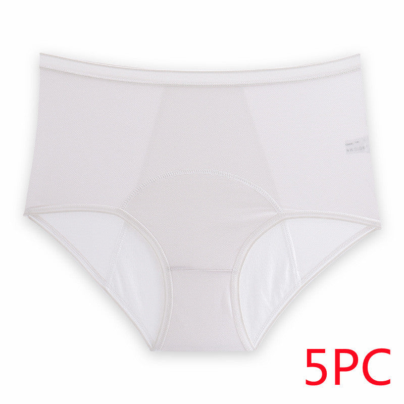Breathable health safety pants in white color, designed for comfort and support, sold in a 5-piece pack.