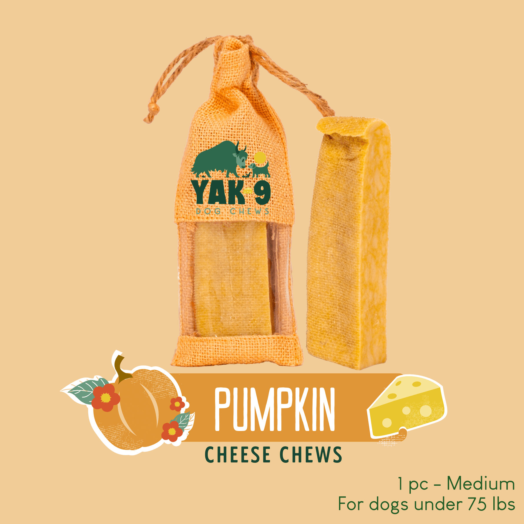 Pumpkin Cheese Chews for Dogs
