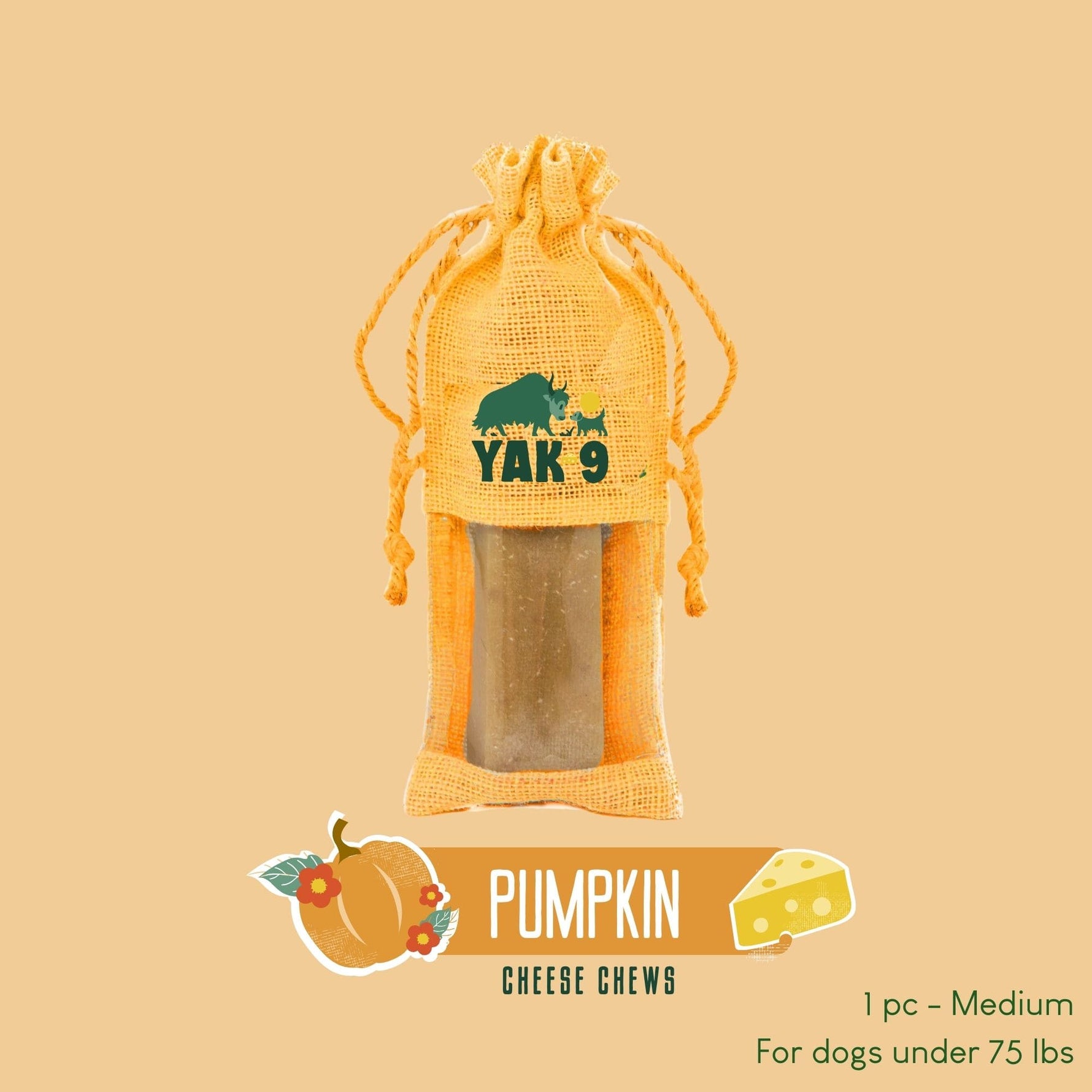 Pumpkin Cheese Chews for Dogs