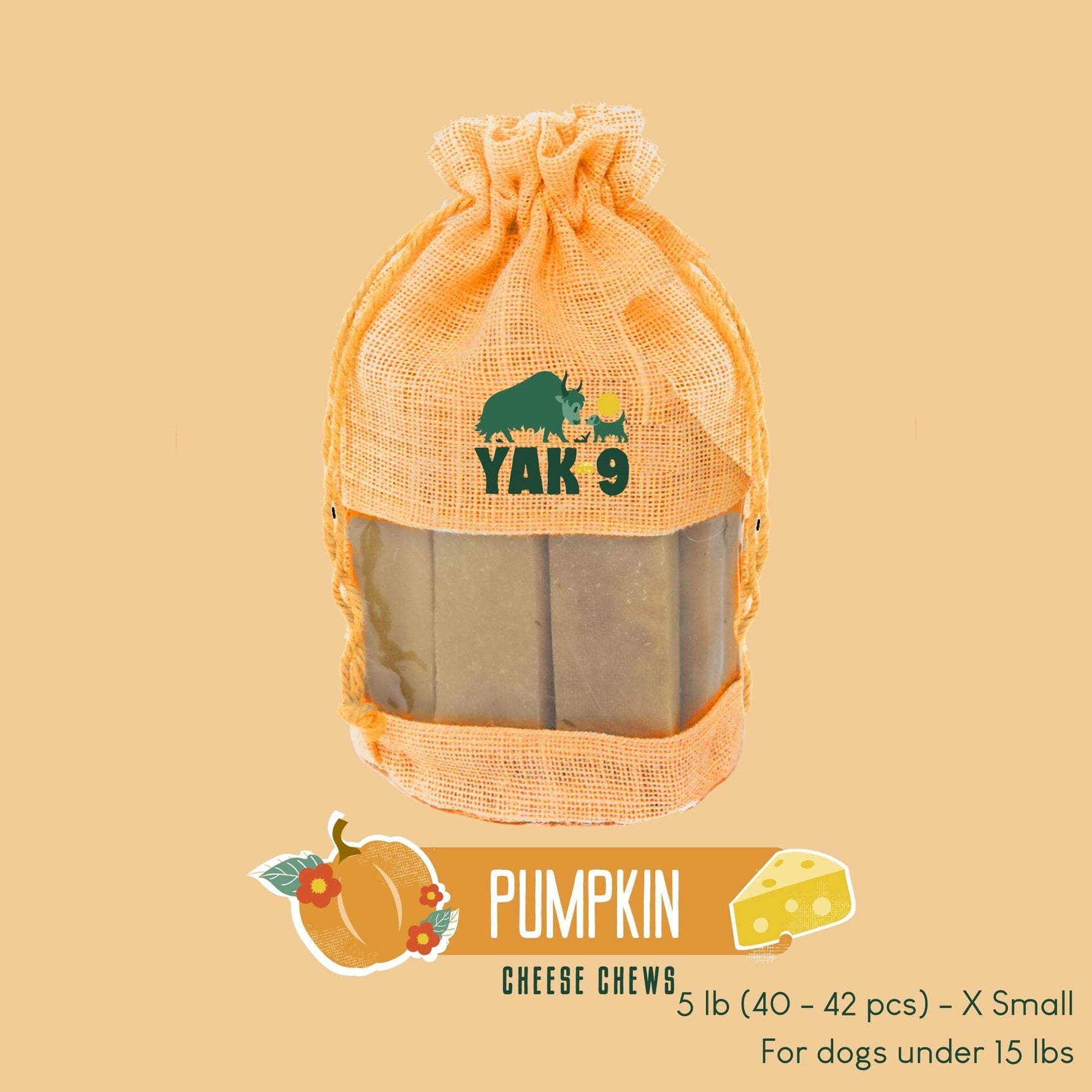 Pumpkin Cheese Chews for Dogs