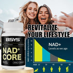 BSYS NAD Supplements  Anti-Aging Vitality Support  Metabolic & Cognitive Health Boost  Mitochondrial Energy Enhancement  Healthy Weight Management & Insulin Balance Aid  Active Aging Formul