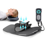Neck health massager with adjustable settings for pulse frequency and temperature, enhancing neck relaxation and health.