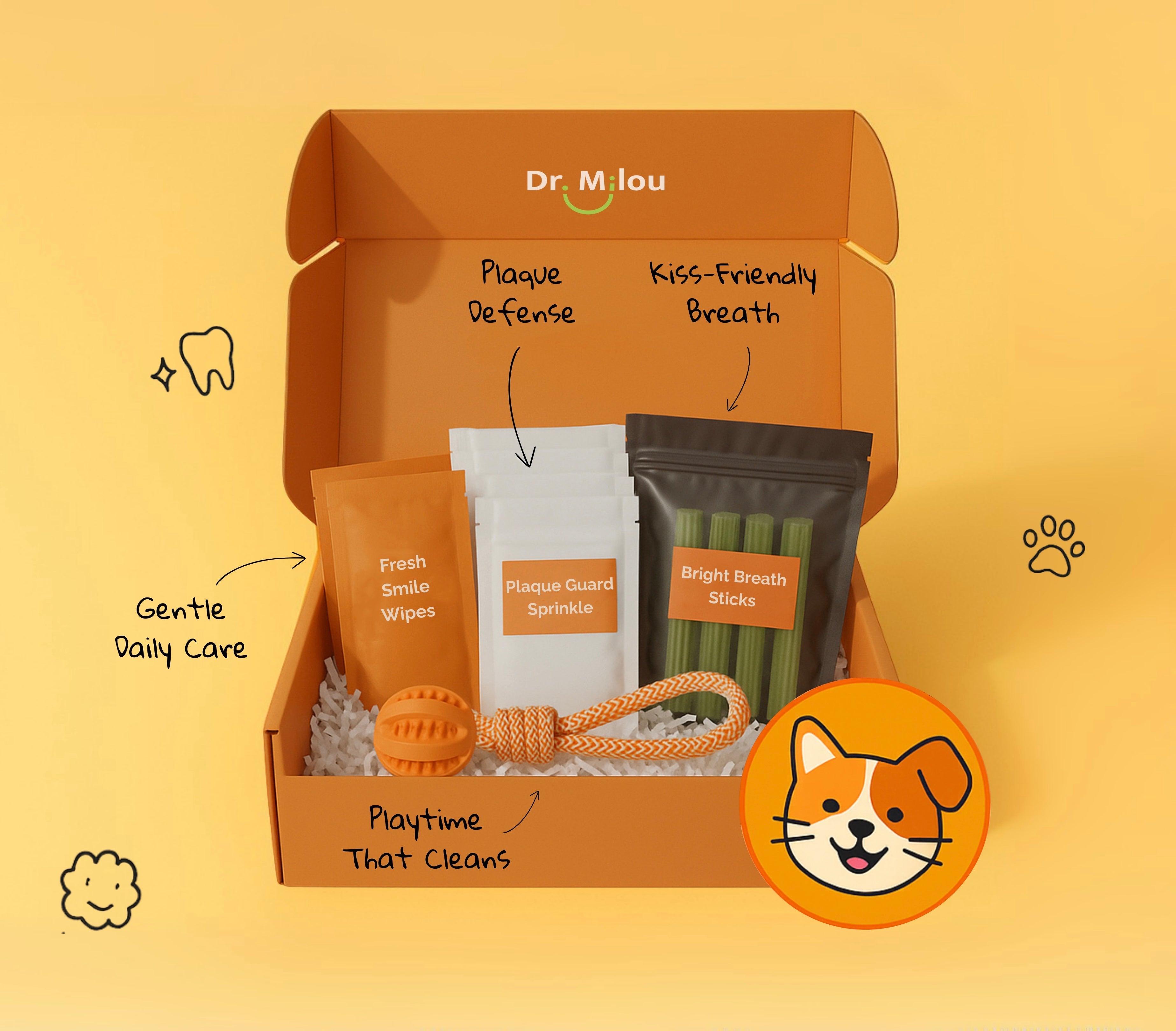 Dr. Milou Everyday Essentials Pet Dental Care Kit