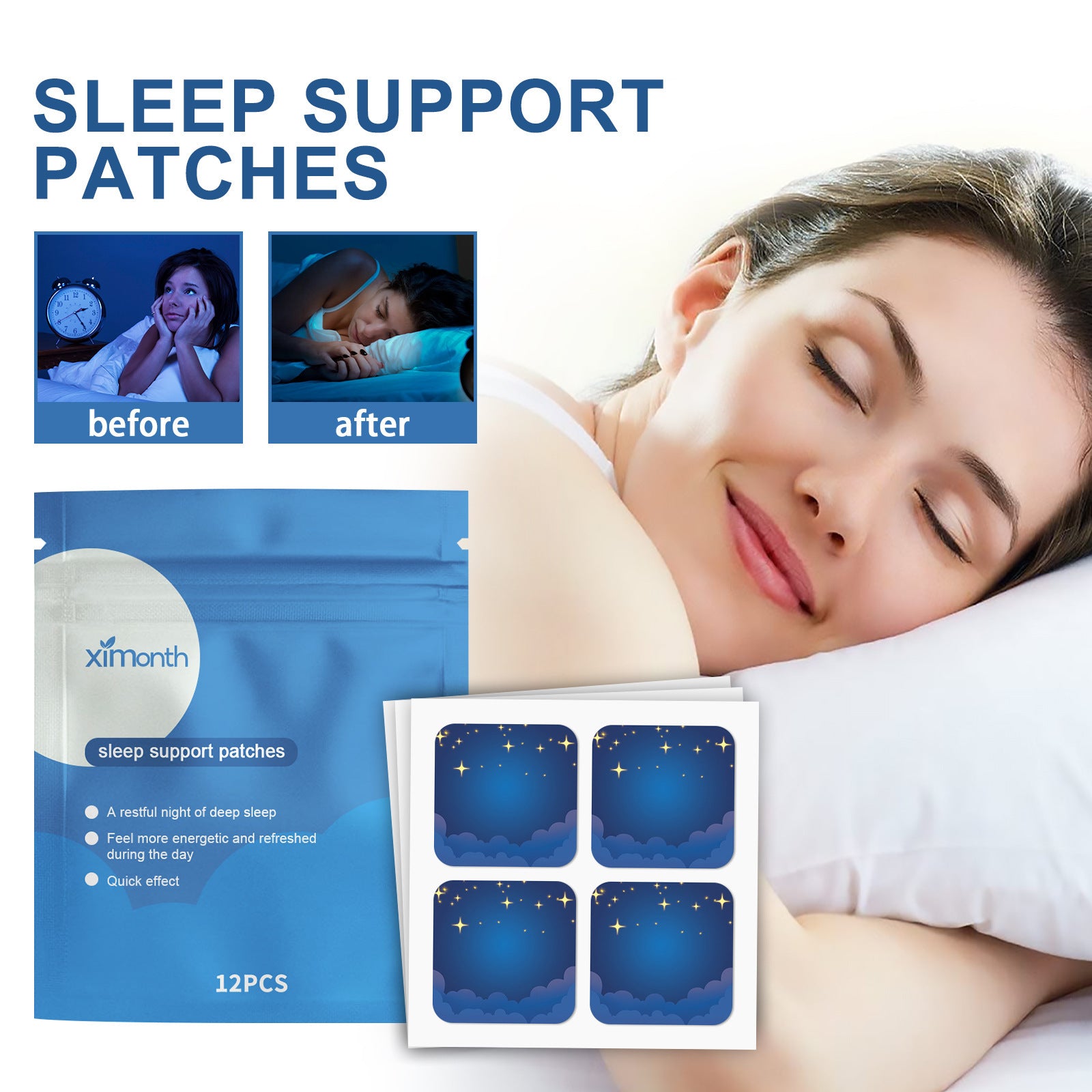 Sleep Stickers Care Sleep Relax Body And Mind Relieve Stress