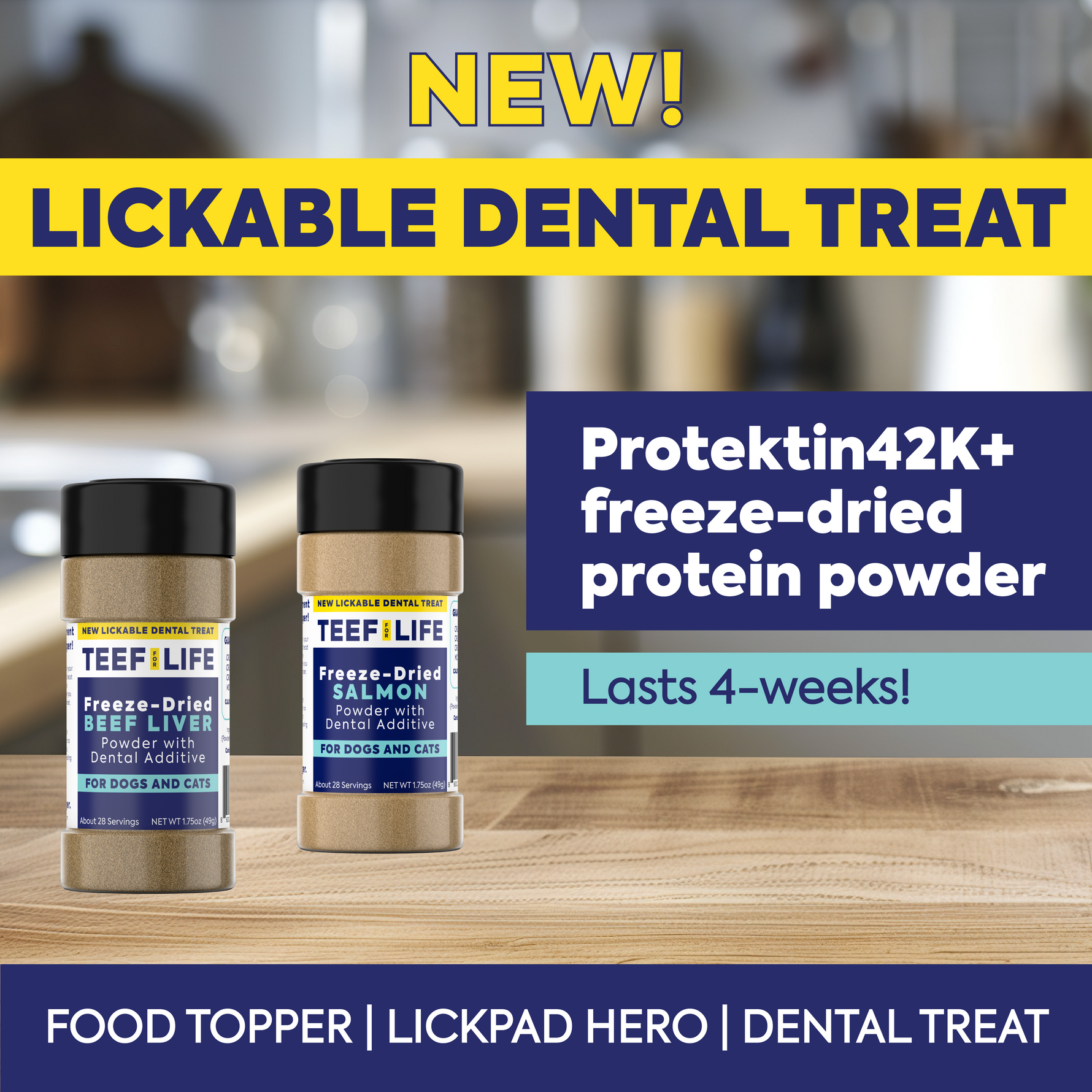 Lickable Treat Powder - Dog and Cat Formula (Beef Liver or Salmon)