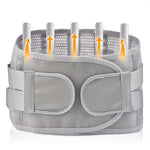 Self heating waist support belt featuring self-heating elements and adjustable straps, suitable for fitness and sports.