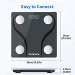 PLusluck Smart Scale, Digital Bathroom Scale BMI Weighing Body Fat Scale, Body Composition Monitor Health Analyzer -with Smartphone App